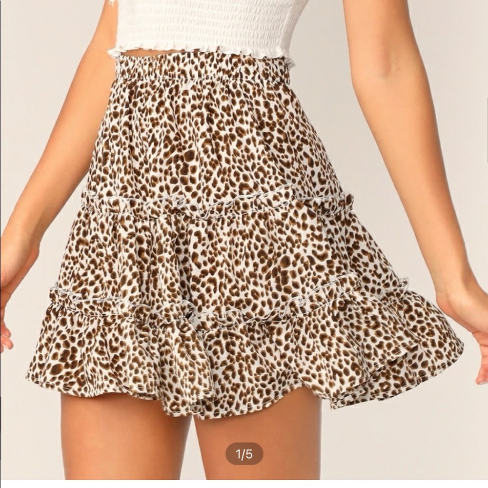 Shein ruffled skirt